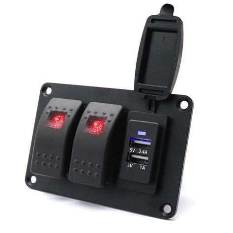 Buy Vodool 12v 24v Car Waterproof Led Rocker Switch