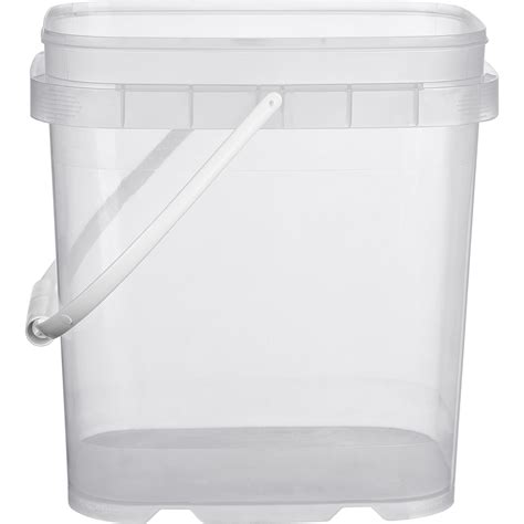 1 Gallon Clear Tall Ez Stor® Pp Plastic Container W Handle