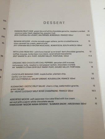 Check out our food and drink menu for our kearny mesa location at sushi deli 3! dessert menu - Picture of SUSHISAMBA, London - TripAdvisor