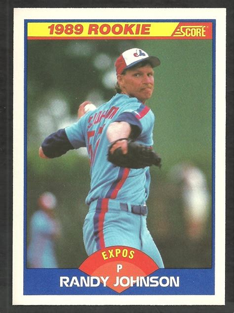 The randy johnson page is available to be sponsored: Montreal Expos Randy Johnson Rookie Card RC 1989 Score Baseball Card # 645 - Baseball