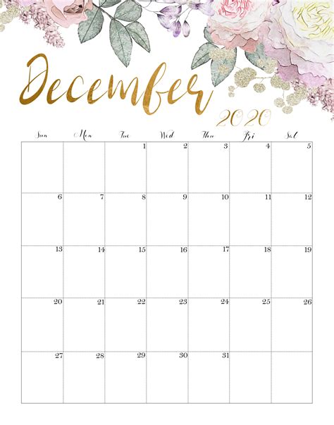 December Printable Calendars