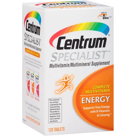 Centrum Specialist Adult Energy Multivitamin Tablets 120 Ct Walmart