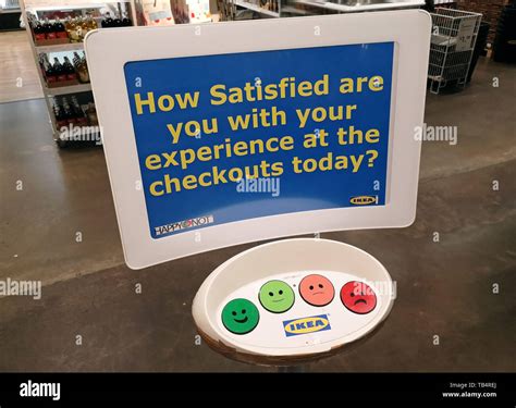 Customer Satisfaction Buttons At Ikea In Coventry Uk On May 29 2019