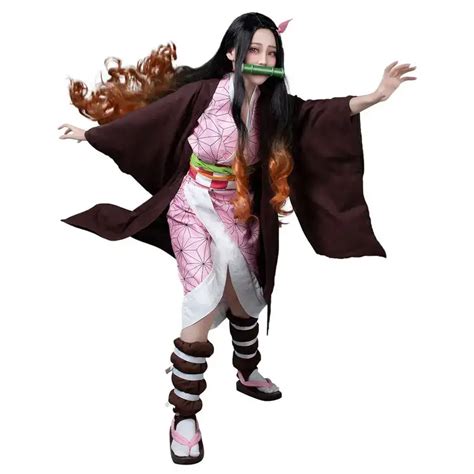 Get Demon Slayer Kimetsu No Yaiba Nezuko Kamado Cosplay Costume