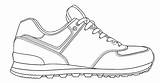 Shoes Shoe Drawing Running Walking Sneaker Vans Classic Getdrawings Cut sketch template