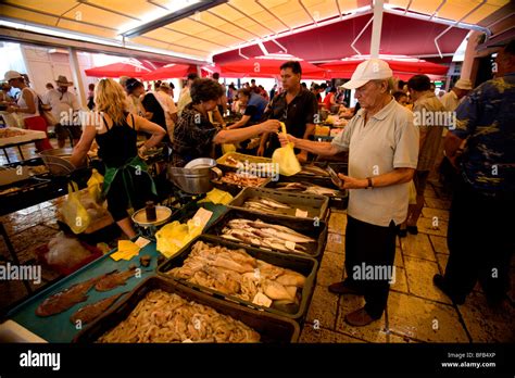 Local Fish Market Split Croatia Stock Photo Alamy