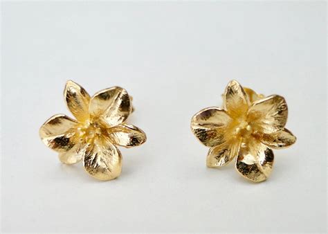 Earrings Studs 14k Gold Sterling Silver Flower Stud Earrings Gift For