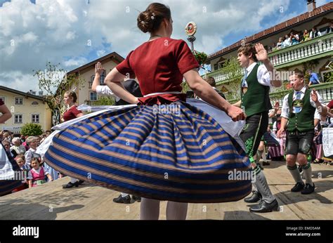 The Schuhplattler Is A Traditional Folk Dance Popular In The Alpine Regions Of Bavaria Here On