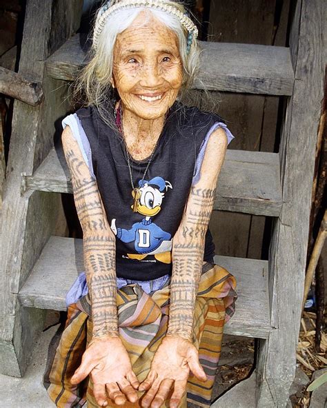 Tattooed Lady From Bontoc Tribe In The Philippine Mountain Flickr
