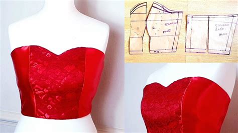 Tube Top Strapless Top Pattern Drafting Cutting And Sewing Tube