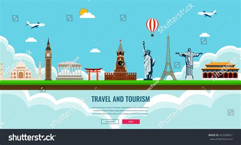 Travel Composition With Famous World Landmarks Royalty Free Stock