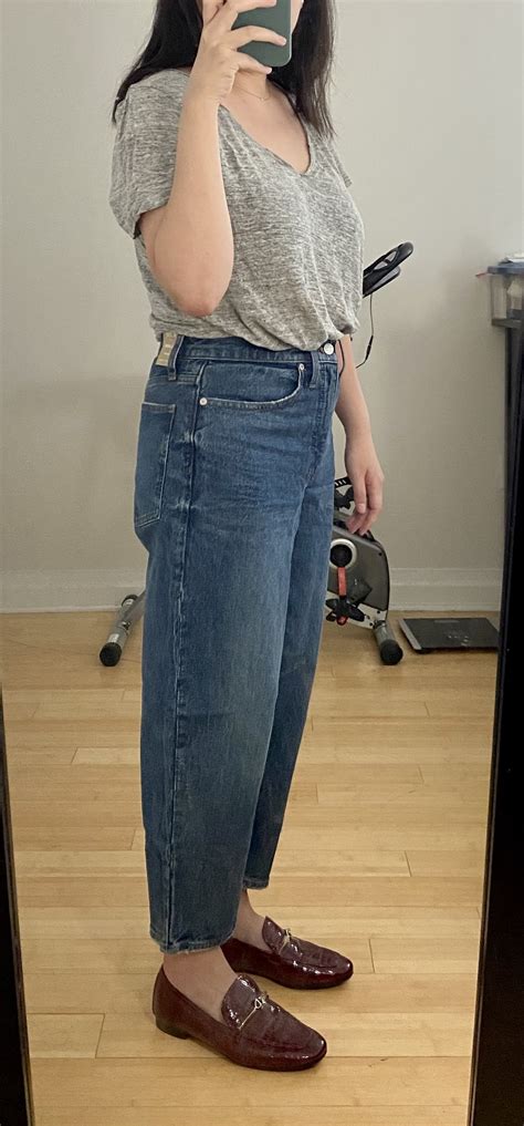 invincible summer try on madewell balloon jeans