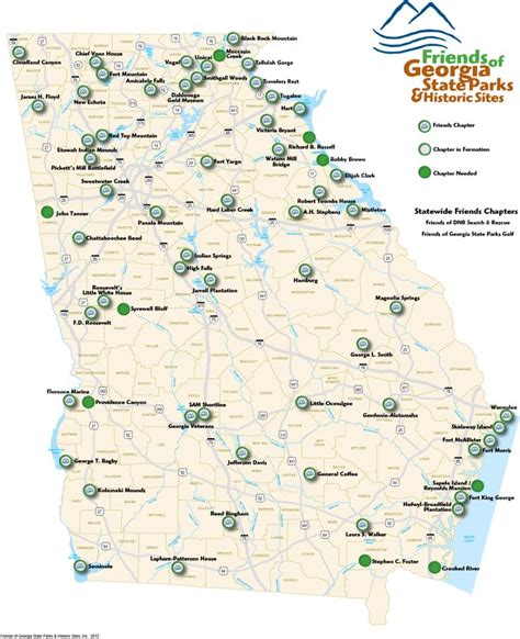 Map Of Ga State Parks World Map