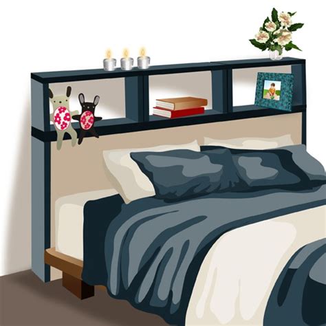 La tête de lit peut être installée dans les sens, avec la colonne de rangement à droite ou à gauche. Comment fabriquer une tête de lit avec rangements
