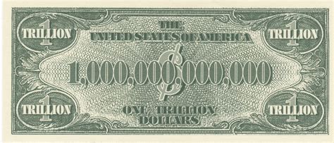 1000000000000 Dollars National Reserve Note Exonumia