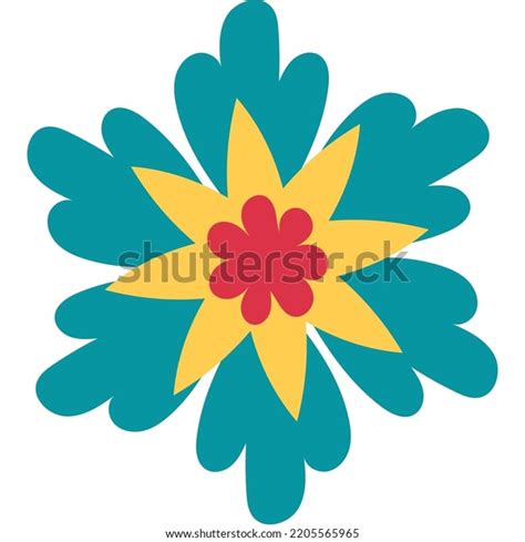 Folk Art Flower Vector Illustration Stock Vector Royalty Free