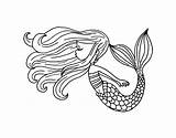 Sirena Sirenas Flotando sketch template