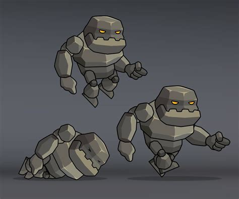 Royalty Free Game Art Rock Monster Characters0008 Game Art Partners