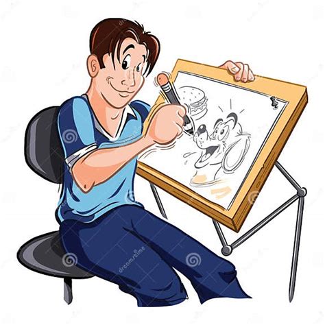 Cartoonist Stock Illustration Illustration Of Drawing 5830522