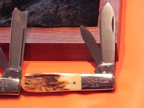 Case Xx 1982 Barlow Knife Set W Great Stag Handles New In Display Case