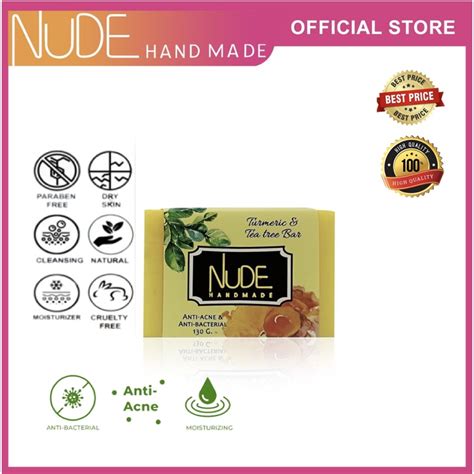 Nude Handmade Essentials Turmeric And Tea Tree Bar G Shopee