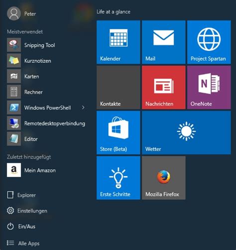 Das Startmenü Und Kacheln Windows 10 Erklaerungen Tipps Tricks