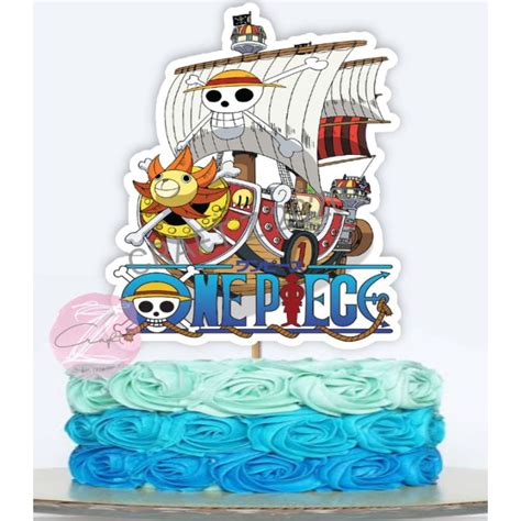One Piece Birthday Cake Topper Printable Pdf Png Vectorency