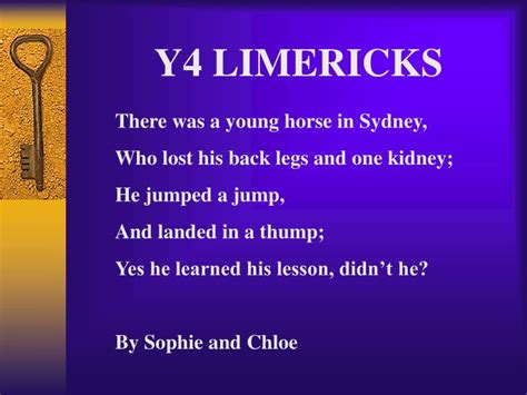 Ppt Y4 Limericks Powerpoint Presentation Free Download Id4285576