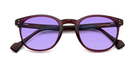 Violet Hipster Keyhole Bridge Acetate Tinted Sunglasses With Medium Purple Sunwear Lenses 17293