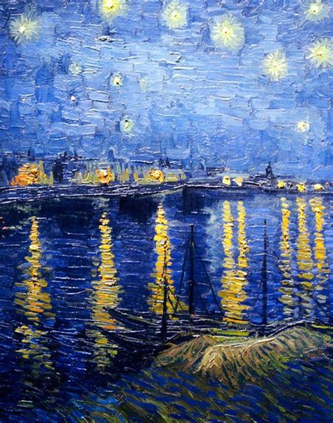 Lights On The Water Starry Night Van Gogh Van Gogh Art Artist Van Gogh