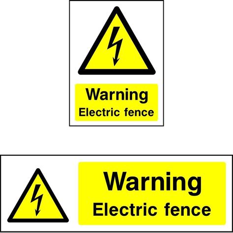 Warning Electric Fence Sign Sk Signs And Labels Sk Signs And Labels Ltd
