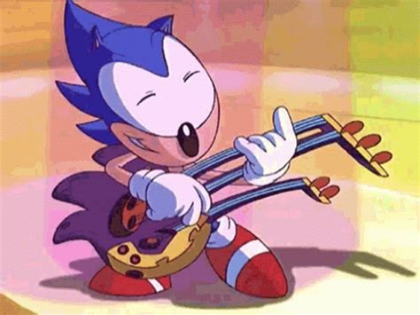 Sonic Underground Sonic Band Gif Sonic Underground Sonic Band Guitar