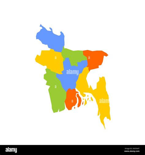 Bangladesh Political Map Of Administrative Divisions Divisions Blank
