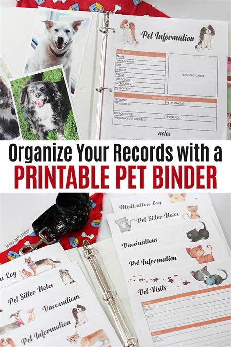 The Printable Pet Binder You Need To Organize Your Pet Records Sunny