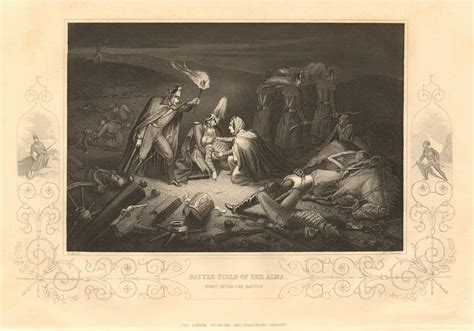 Crimean War Battlefield Of The Alma The Night After The Battle 1860 Print