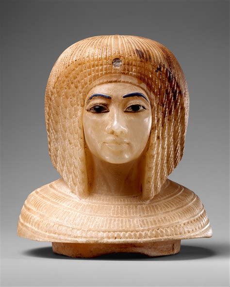 canopic jar 07 226 1 with a lid in the shape of a royal woman s head 30 8 54 new kingdom