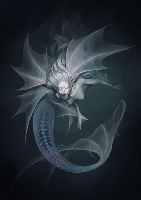 ArtStation Deep Sea Mermaid Ester Zejn Mythical Creatures Art Mythological Creatures