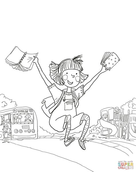 Amelia Bedelia First Day Of School Coloring Page Free Printable Coloring Pages