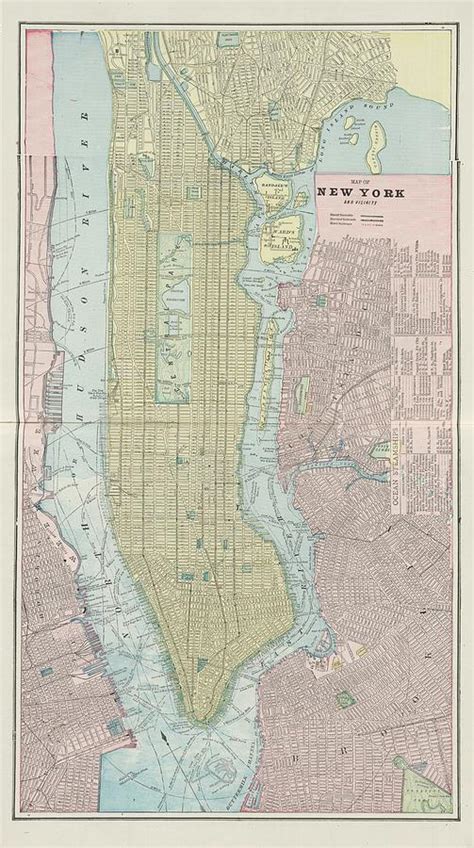 Vintage Map Of New York City 1901 Drawing By Cartographyassociates