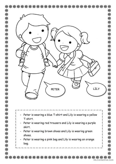 Colour The Clothes Pictur English Esl Worksheets Pdf And Doc