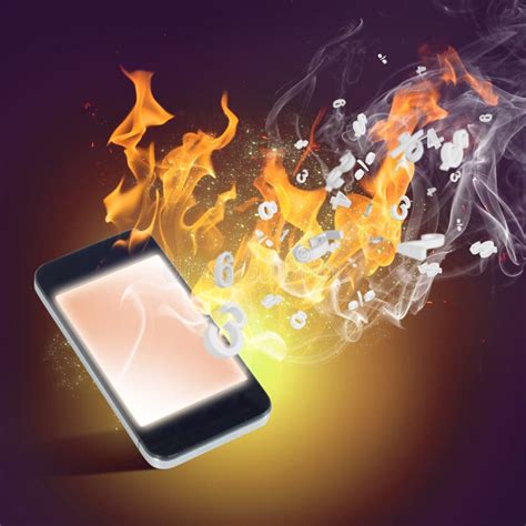 Burning Cellphone Stock Photo Image Of Burn Handy Isolated 22521960