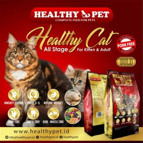 Jual Healthy Pet Cat Food Repack 1kg Makanan Kucing Kering Petshop