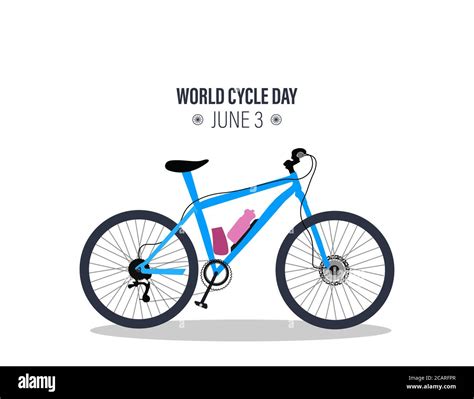 World Cycle Day 3rd June Vector Illustration Colorful Bike Abstract