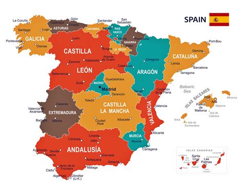 Spain Map Of Regions And Provinces