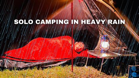 Solo Camping In Rain • At The Edge Of Amazing Cliff• Drizzling Rain And