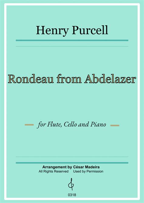 Rondeau From Abdelazer By Purcell For Flute Cello And Piano Full