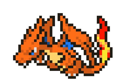 Pixel Art Pokemon Charizard Mega Charizard Y Pixel Art Maker