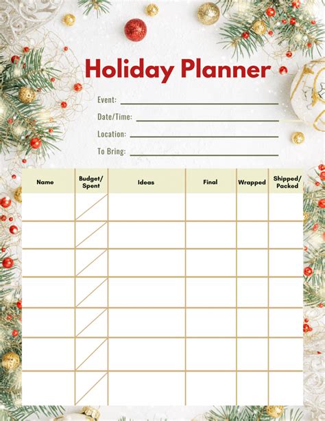 Get Organized With Christmas T Planner Printables