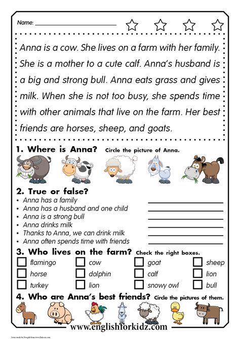Reading Comprehension Kit Animal Passages Grades 1 3 Comprehension