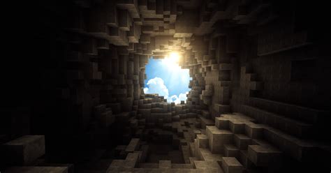 Minecraft Cave Background 3d Minecraft Cave Render 3d And Programming